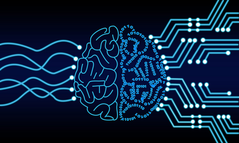Artificial Intelligence Human Brain Processor Circuit