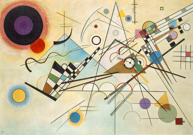 Abstract painting by artist Vasily Kandinsky from 1923.