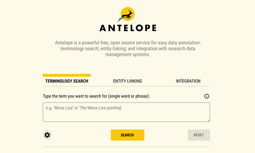 Image of Antelope web application interface