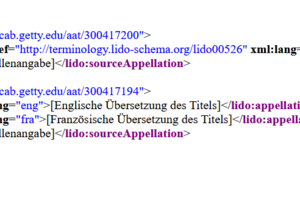 "LIDO – Lightweight Information Describing Objects (XML-Snippet)"