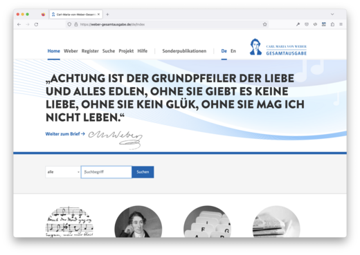 Carl-Maria-von-Weber-Gesamtausgabe – Digital Edition
