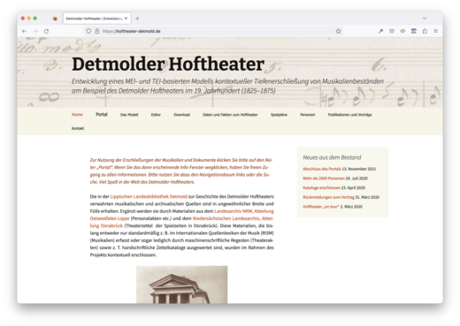 Data portal Detmolder Hoftheater 1825–1875