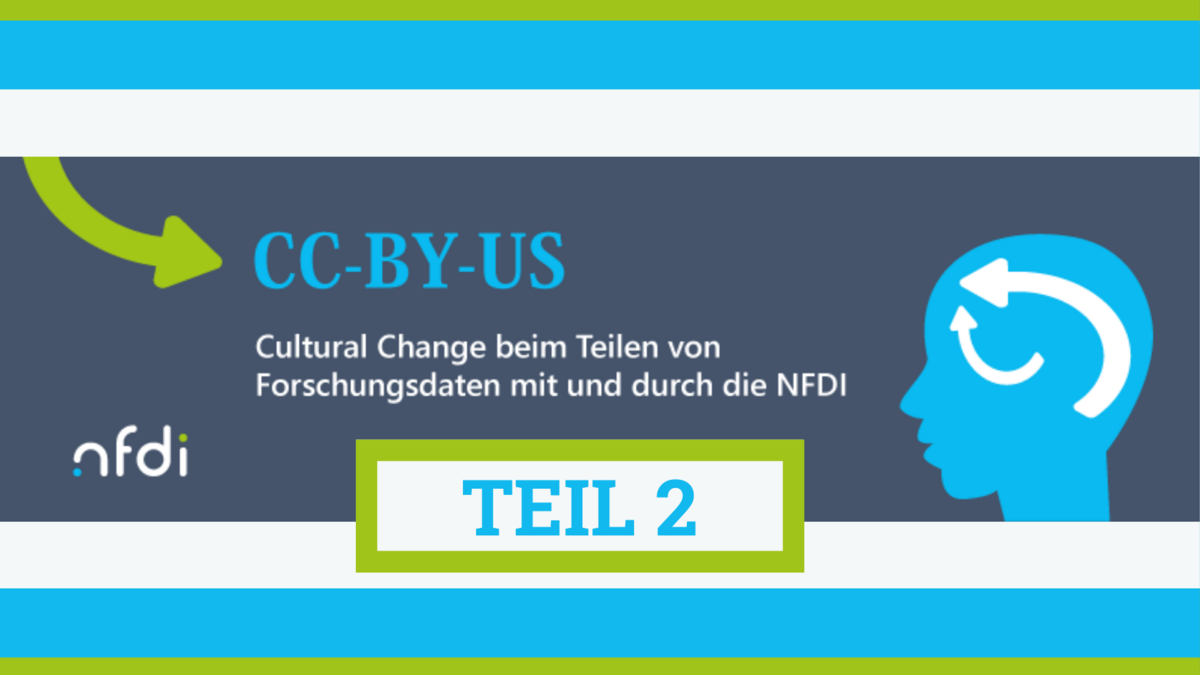 Teaser image of event series "CC-BY-US: Cultural change in the exchange of research data with and through the NFDI"