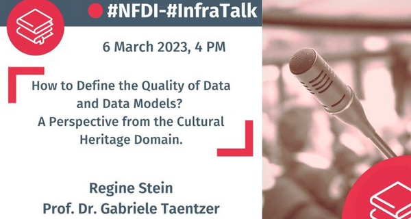 Event announcement for NFDI Infra Talk 'How to Define the Quality of Data and Data Models?'