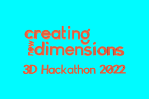 3D Logo des Hackathons Creating New Dimensions 2022