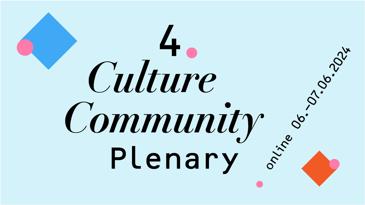 Culture Community Plenary 4 key visual