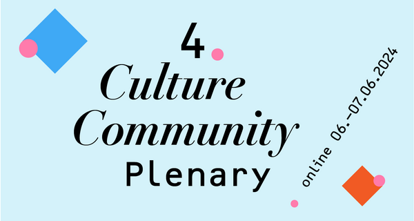 Culture Community Plenary 4 key visual